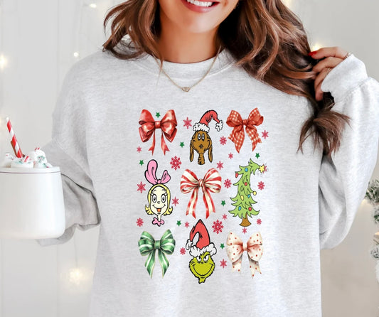 CHRISTMAS GRINCH AND BOWS