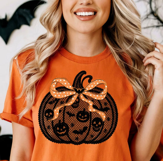 BLACK LACE PUMPKIN