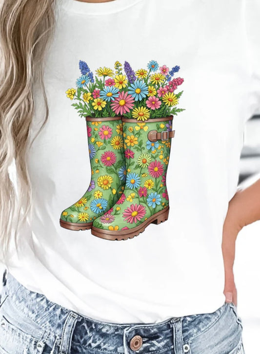 FLORAL RAINBOOTS